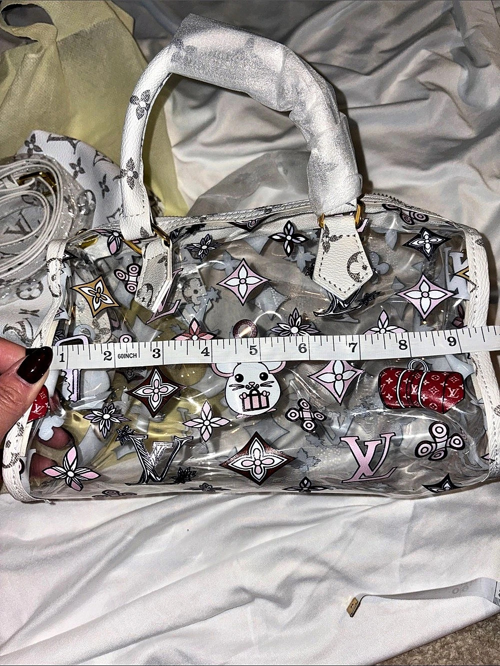 Monogram Clear Tote with Pouch - Picture 2 of 11